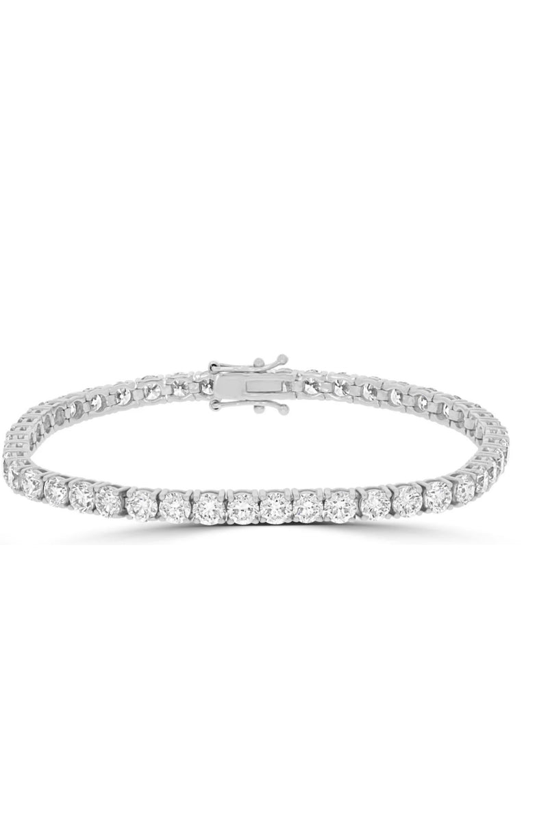 18k White Gold 3.2ct Diamond Tennis Bracelet